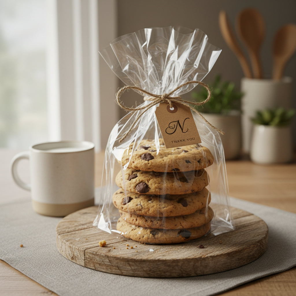 Chocolate cookies packaged ready