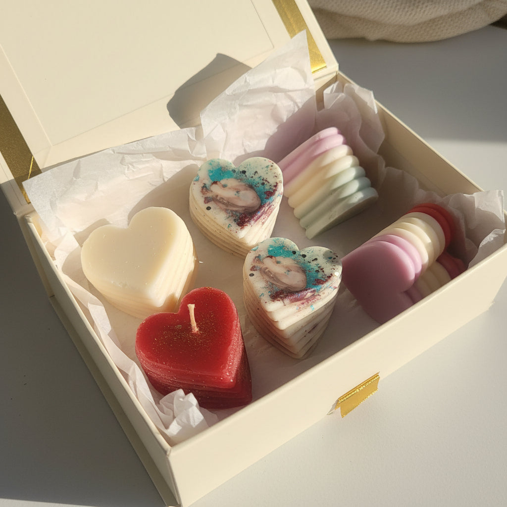 Colorful decorative Rotating Love Heart with geometric patterns.