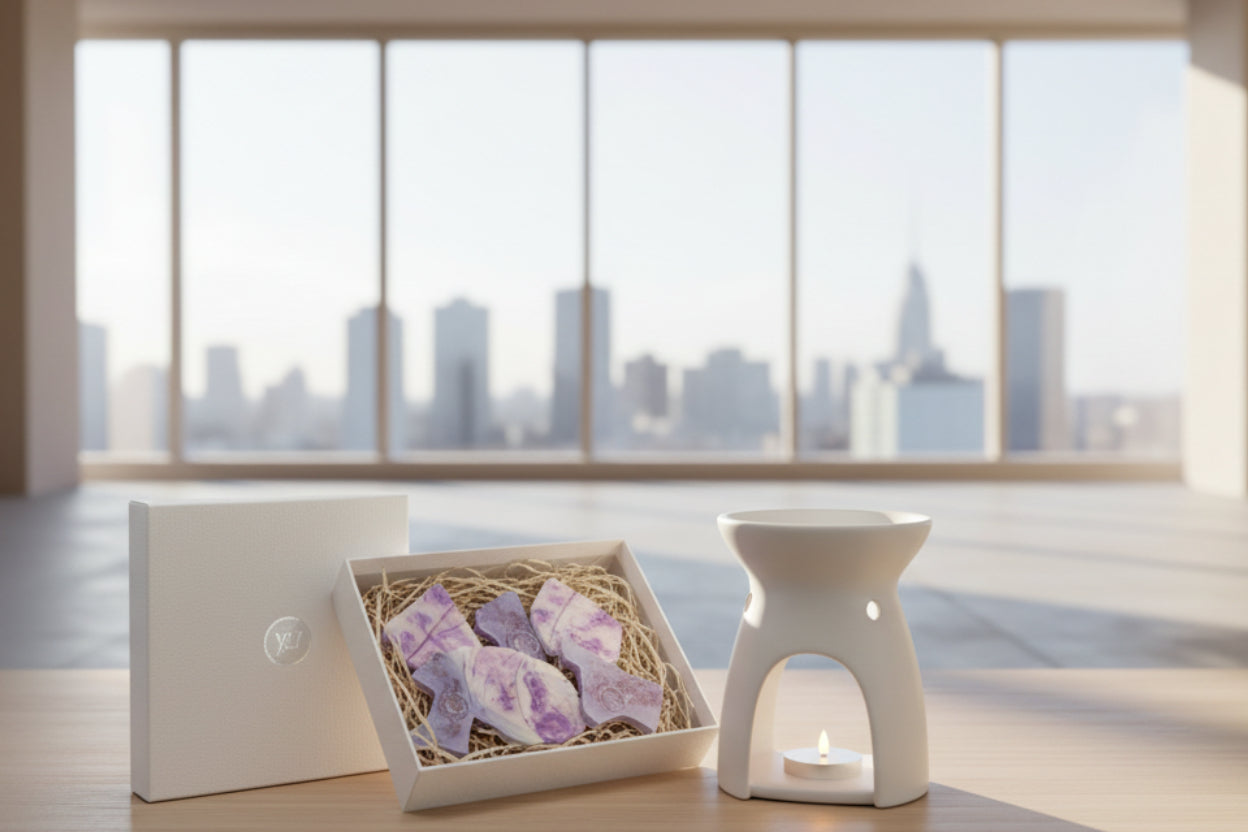 head wrap wax melts in a gift box