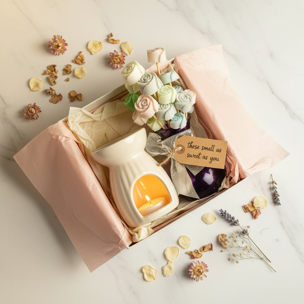 single full flowers wax melts with details 