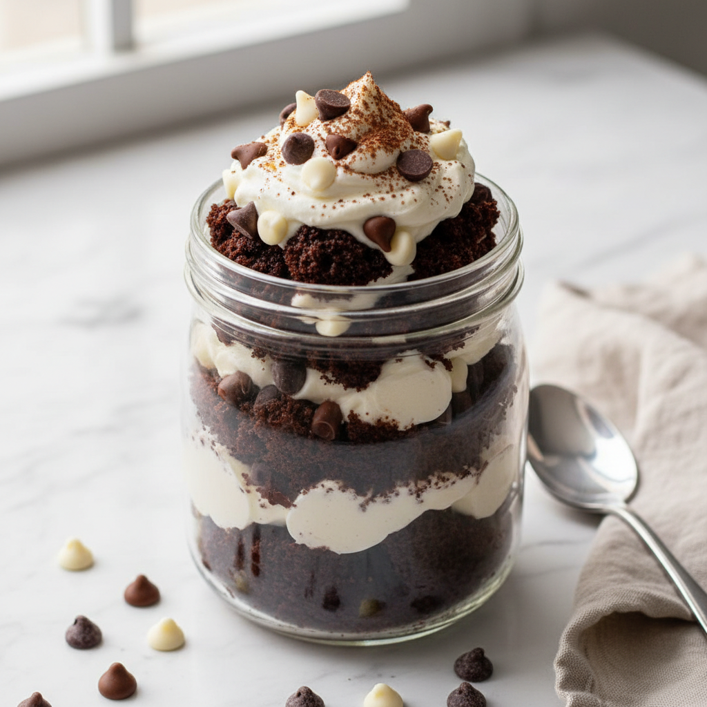 Top View Triple Chocolate Cream Jar